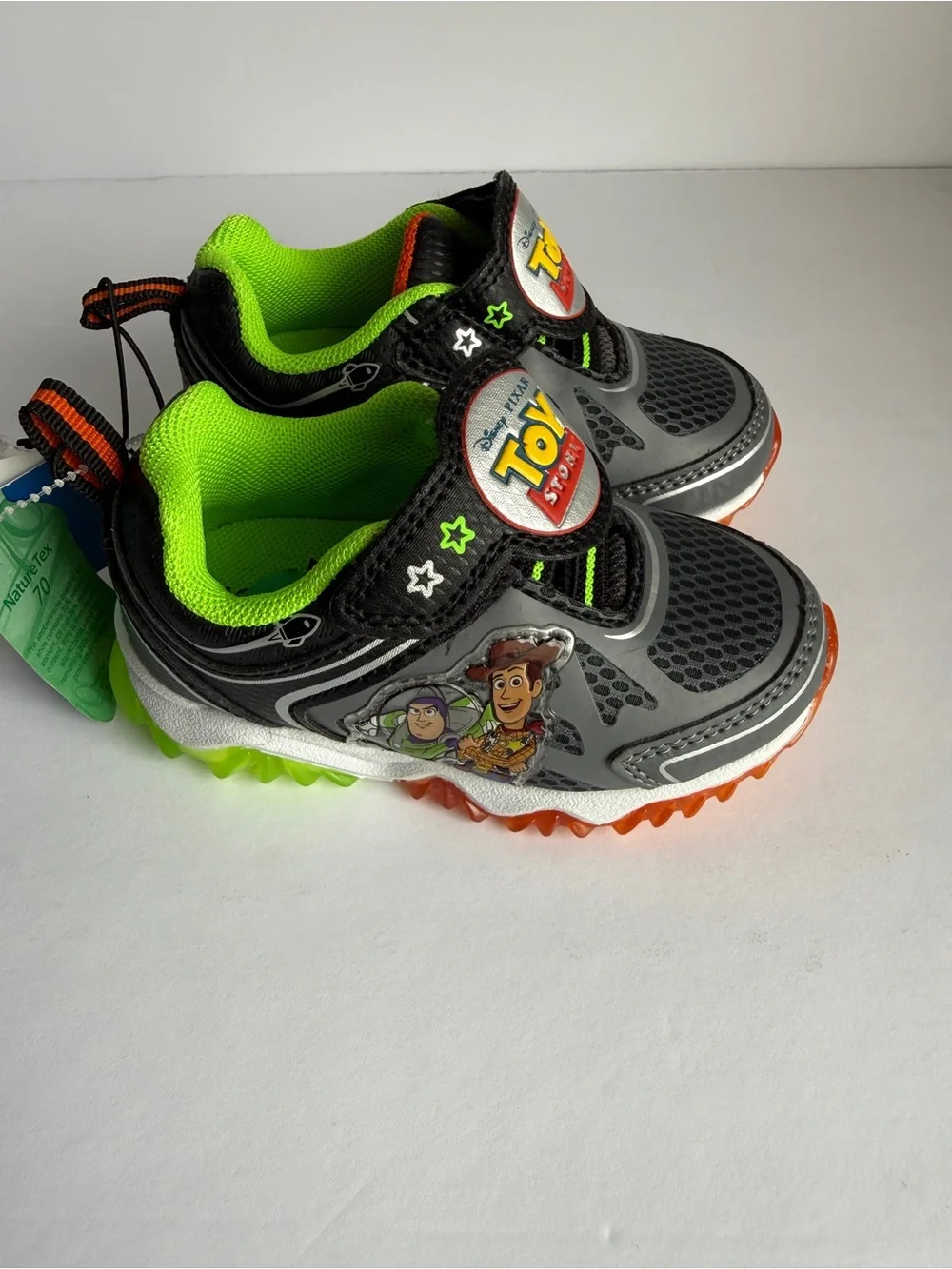 Disney Pixar Toy Story Kids Sneakers - Gray & Neon Green